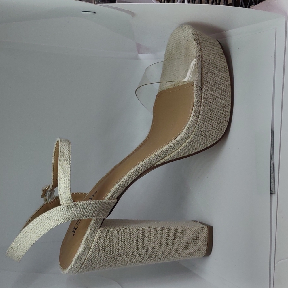 JustFab Elyn platform Sandal heel. - Picture 3 of 4